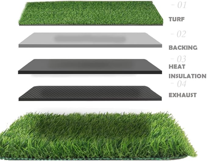 MYOYAY Artificial Grass Turf Rug, 3.3ft x 33 ft Large Realistic Grass Lawn Carpet Roll,1.18" Thick Synthetic Turf Mat with Drain Holes for Indoor Outdoor Garden Landscape Dog -109 sq. ft