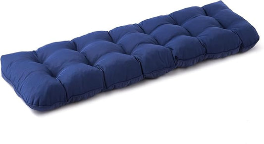 Outdoor Bench Cushion, 48x18x5 Inch, Waterproof Bench Cushion for Outdoor/Indoor Furniture, Tufted Patio Bench Seat Cushion, Fade Resistant Outdoor Cushions for Porch Swing Couch, Navy Blue