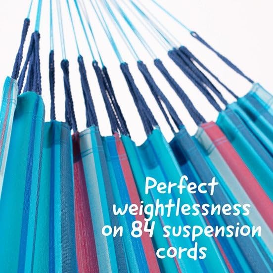 La Siesta® Large Double Brisa Classic Hammock, Outdoor Indoor Hammock Swing - Handmade Weather & Tear Resistant Patio Backyard Bedroom Hammock, Wave