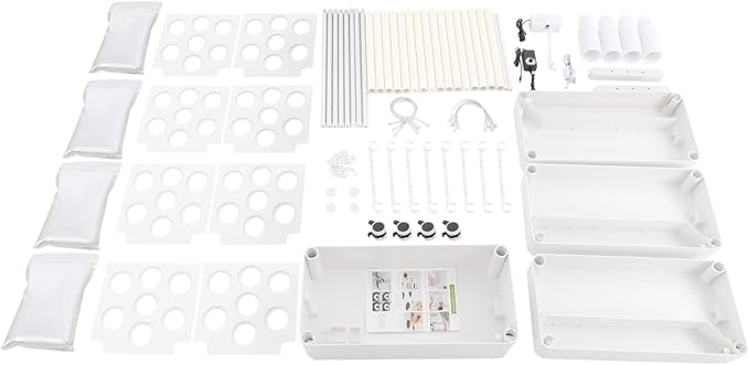 Hydroponic Growing Tower System Kit, 56-Plant Vertical Hydroponics Garden Tower with LED Grow Light, for Outdoor Indoor Herbs Fruits Vegetables Smart Garden Planter Kit