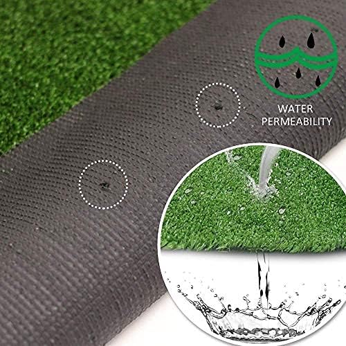 MYOYAY Artificial Grass Turf Rug, 3.3ft x 33 ft Large Realistic Grass Lawn Carpet Roll,1.18" Thick Synthetic Turf Mat with Drain Holes for Indoor Outdoor Garden Landscape Dog -109 sq. ft