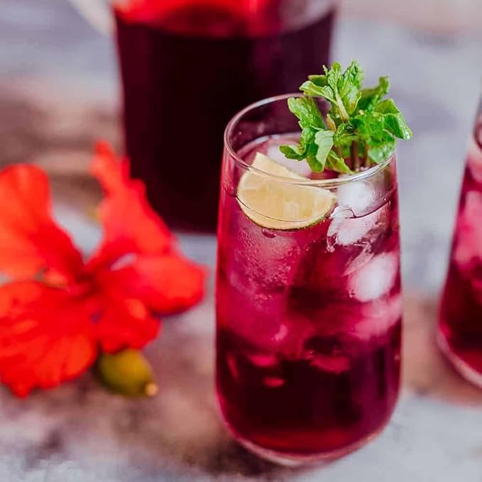 Red Hibiscus. rosa-sinensis. Live Plant - Tropical Blooming Hibiscus, Pretty Flowers, Used in Tea and Juice (2 red Hibiscus sacs)