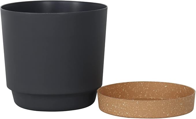 kubvici Plant Pots for Indoor Plants, 2 Pack 12 Inch Pots for Plants, Lightweight Large Planters for Indoor Outdoor, Big Plastic Black Pot Flower Pot with Drainage (12” Black)