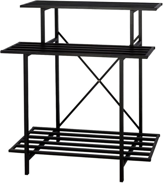 Zhongma 3 Tier Sturdy Plant Stand Space-Saving Heavy Duty Plant Holder for Home Indoor and Outdoor, L35.43 xW17.32 x H39.37 inch, 660 LBS Capacity & Heavy Duty Construction. …