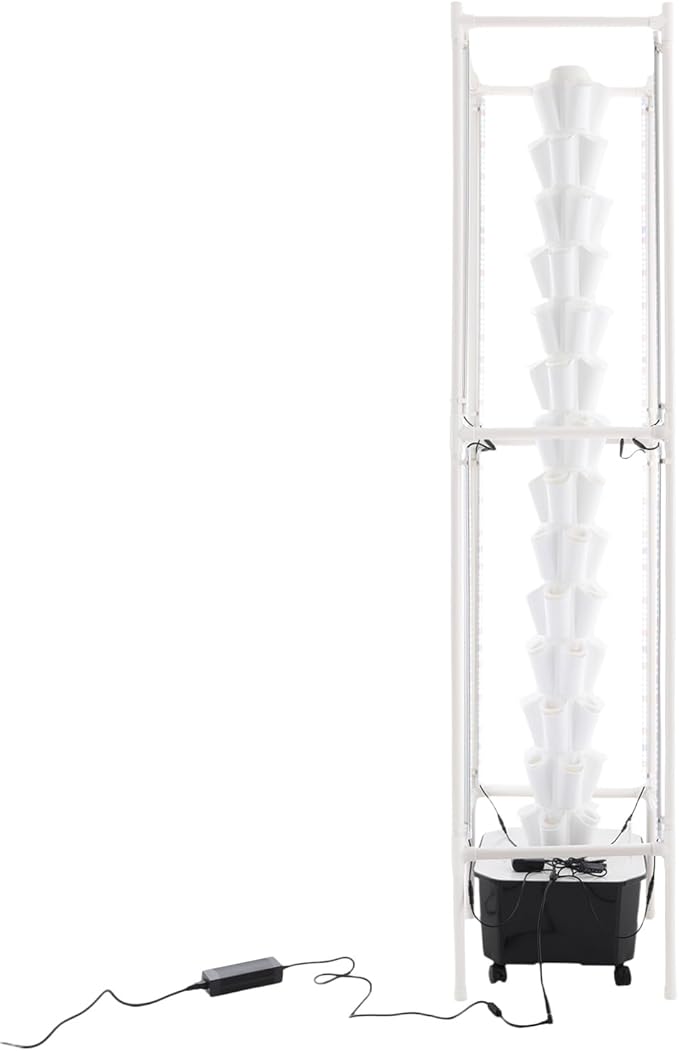 Hydroponic Growing Tower System Kit, 70-Plant Vertical Hydroponics Garden Tower with LED Grow Light, for Outdoor Indoor Herbs Fruits Vegetables Smart Garden Planter Kit