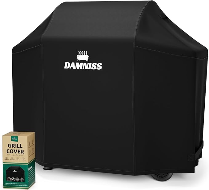 Grill Cover for Outdoor Grill, 58 Inch Pellet BBQ Grill Covers, Polyester Fabric Waterproof Universal Gas Charcoal Barbecue Grill Cover for 300/305/550 Series Smoker