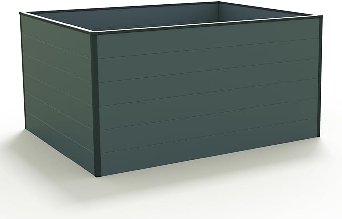 Christina 2.5 ft Tall Raised Garden Bed (3.2'W x 3.9'L), Anthracite Gray