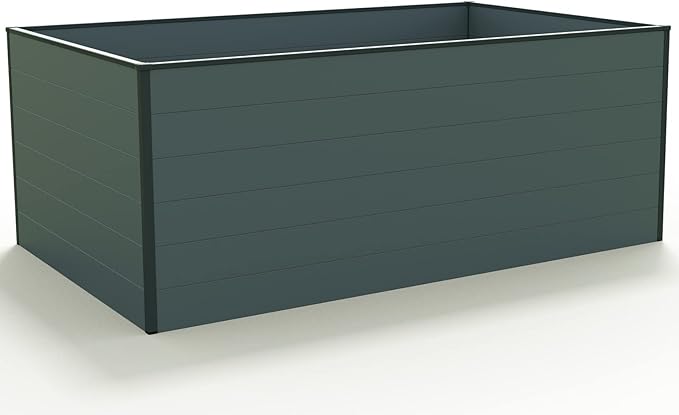 Christina 2.5 ft Tall Raised Garden Bed (3.9'W x 6.4'L), Anthracite Gray