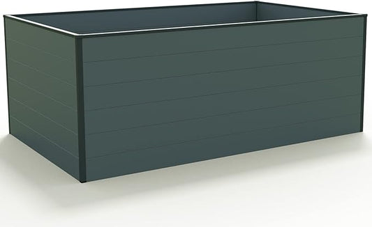 Christina 2.5 ft Tall Raised Garden Bed (3.9'W x 6.4'L), Anthracite Gray