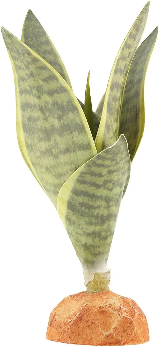 Fake Snake Plants Artificial Sansevieria, Reptile Terrarium Decor, Bearded Dragon Tank Accessories fit Crested Gecko Leopard Lizard Chameleon Ball Python Snake Frog