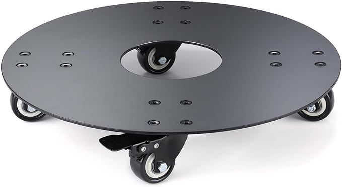 Plant Stand with Wheels,3.0mm Thick Aluminum Alloy Plant Caddy with Wheels Heavy Duty, Rolling Plant Stand Holds 14 Inch and 500lbs(Black)