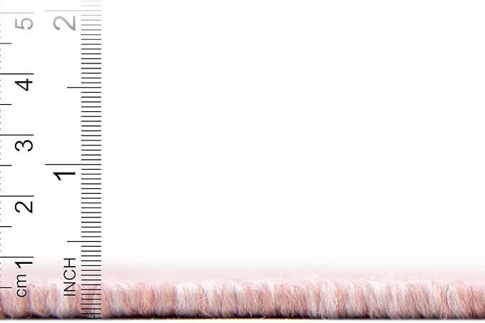 Unique Loom Collection Casual Transitional Solid Heathered Indoor/Outdoor Flatweave Area Rug (10' x 13' 1" Rectangle, Whisper Pink/Ivory)