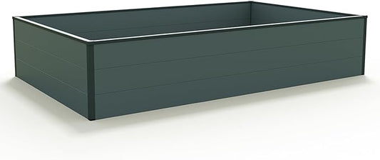HALFSIZE 1.3 ft Tall Raised Garden Bed (3.9'W x 6.4'L), Anthracite Gray