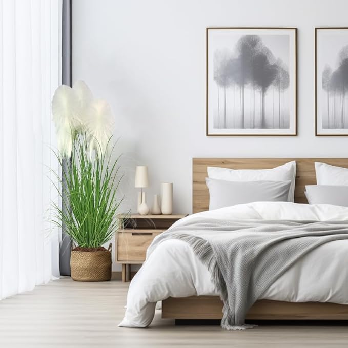 Artificial Plant 47in(2pack) Tall Artificial Grass Plant,Faux Plants Indoor Home Decorative Artificial Plants & Flowers in Pot Fake Plant