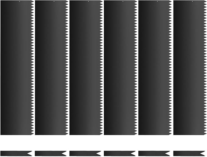 6PCS Galvanized Steel Landscape Edging Kit, 40" L x 12.5" H (20ft Total) Steel Landscape Lawn Edging for Lawn Yard, Coated Bendable Metal Strips, No-Dig Hammer-in Edging Border w/7Clips