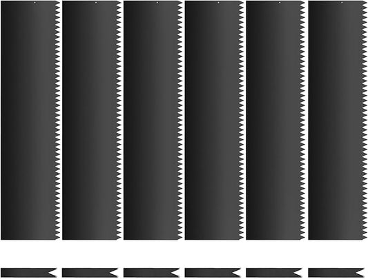 6PCS Galvanized Steel Landscape Edging Kit, 40" L x 12.5" H (20ft Total) Steel Landscape Lawn Edging for Lawn Yard, Coated Bendable Metal Strips, No-Dig Hammer-in Edging Border w/7Clips