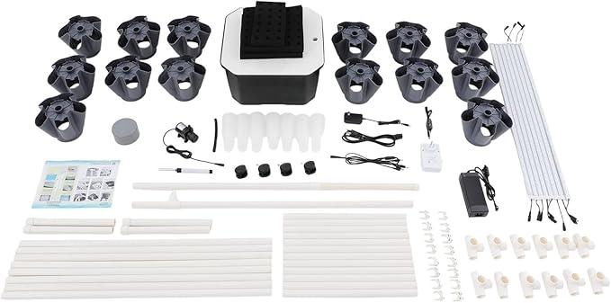 Hydroponic Growing Tower System Kit, 70-Plant Vertical Hydroponics Garden Tower with LED Grow Light, for Outdoor Indoor Herbs Fruits Vegetables Smart Garden Planter Kit