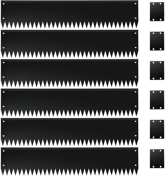 Black Steel Garden Edging with Top Bending Protection Metal Lanscape Edging Steel Garden Lawn Edging 40 inch Strips, Metal Edging for Garden,Lawn,Backyard, 6 Pack (10 inch-180 Degree Bend, Black)