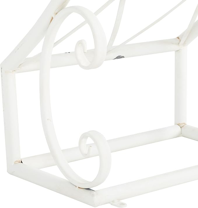 SAFAVIEH Outdoor Collection Mizell Antique White Lattice Wrought Iron Moon Gateway Arbor