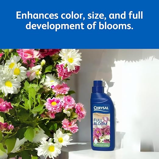 Chrysal Full Bloom Liquid Flower Food - Clear, Concentrated Formula for Flower Arrangements & Bouquets - Mix with Water - Ideal Florist Supplies & at-Home Use - 500mL Bottle (1 Pack)