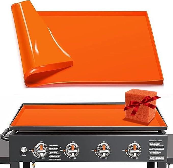 17" Silicone Griddle Cover for Blackstone, Large Grill Mat BBQ Grill for Blackstone Kitchen Cooking & Countertop Griddle Accessories, Protects Griddle from Rodents, Insects, Dirt