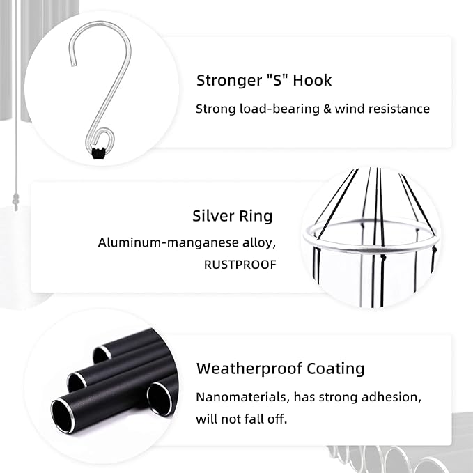 Personalized 36" Bereavement Wind Chimes for Outside, Memorial Gift in Remembrance of a Loved One, Sympathy Gift for Loss of Mother Father Husband, Garden Patio Decor