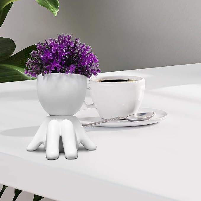 Zerzsy Mini Succulent Plant - Plants Gift - Cute Desktop Decoration Desk Decorations for Women Office - Potted Small Fake Plants for Indoor Decoration-Set of 1