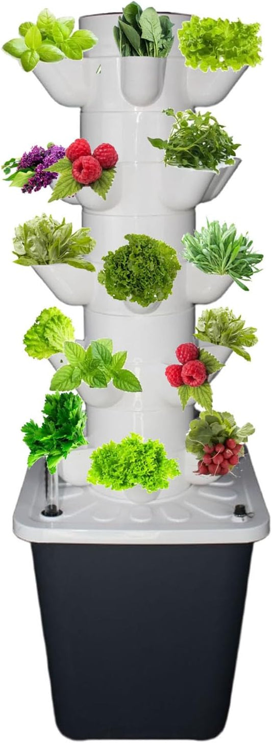 Hydroponics Growing System kit, 25 Pods Vertical Hydroponic Tower for Smart Indoor Home Gardening Lovers Hydroponic Germination Kit