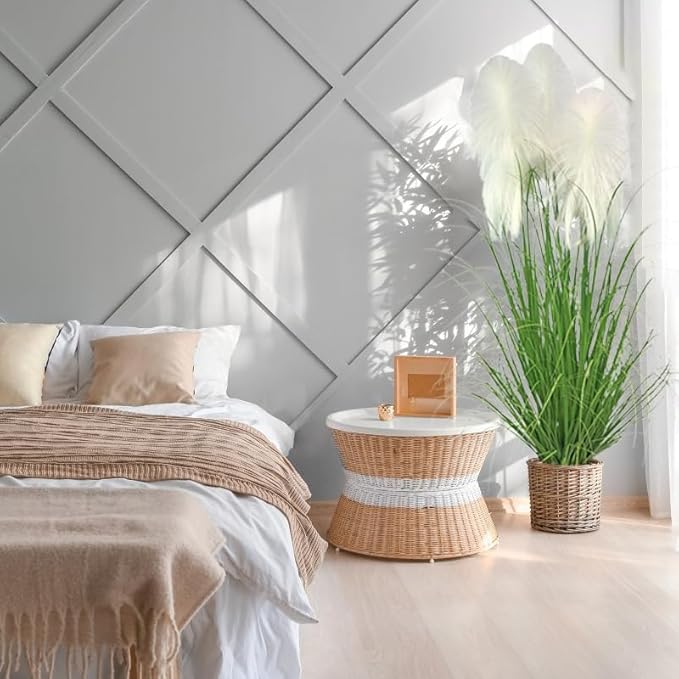 Artificial Plant 47in(1pack) Tall Artificial Grass Plant,Faux Plants Indoor Home Decorative Artificial Plants & Flowers in Pot Fake Plant