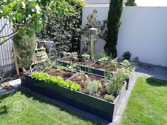 HALFSIZE 1.3 ft Tall Raised Garden Bed (2.5'W x 6.4'L), Anodized Aluminum