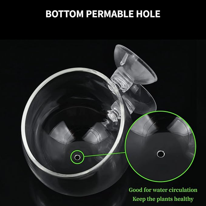 2 PCS Aquarium Plant Holder Top Hanging Fish Tank Plant Pot Aquarium Planter Cups for Water Feature Decoration