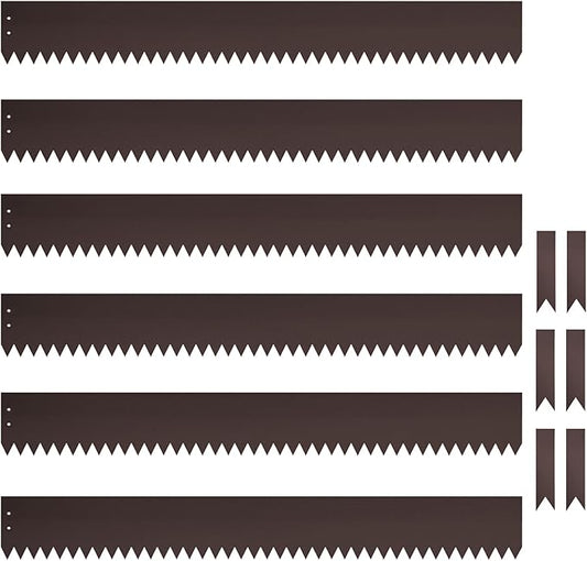 4 Inch Metal Landscape Edging, 6 Pack Heavy Duty Galvanized Steel Garden Edging, Hammer-in Metal Edging for Landscaping for Lawn, Pathway, Yard