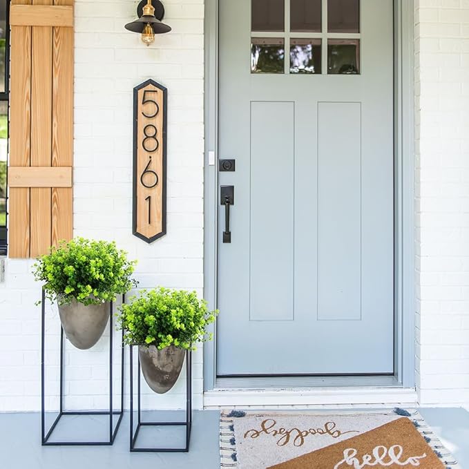 RECUTMS Artificial Outdoor Flowers Artificial Greenery Artificial Plant Bundles Spring Greenery Outdoor Plants Artificial UV Resistant for Porch Artificial Eucalyptus Stems,10 Pcs(Green)