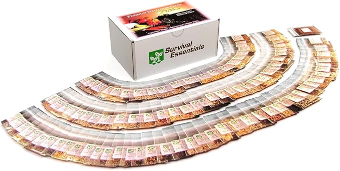 Garden Heirloom Seed Vault, 100 Variety, Over 17,500 Vegetable, Fruit, and Herbs Seeds, Non-GMO, Non-Hybrid, Plus Free Microgreens Kit