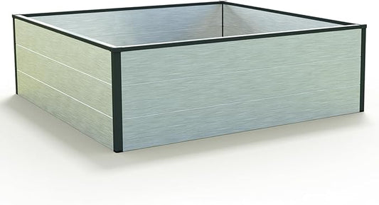 HALFSIZE 1.3 ft Tall Raised Garden Bed (3.9'W x 3.9'L), Anodized Aluminum