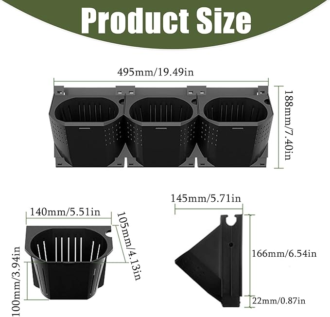 Self Watering Wall Planter with 36 Pots, Vertical Garden Planter for Indoor Plants, Wall Mounted planters Hanging Flower Herbs Vegetables, Wall Garden for Home (Black)