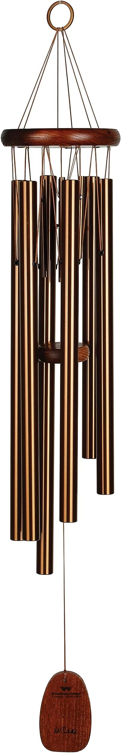 Woodstock Wind Chimes for Outside, Garden, Patio, Porch and Outdoor Decor (32") Pachelbel Canon Chime Bronze Wind Chime Gifts (PCCB)