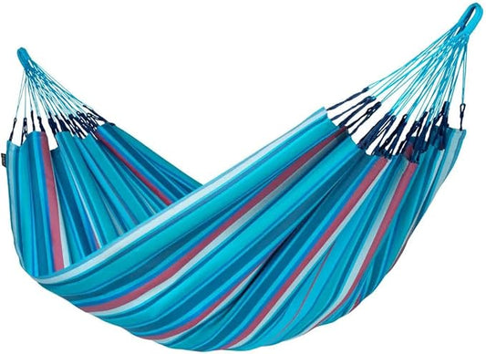 La Siesta® Large Double Brisa Classic Hammock, Outdoor Indoor Hammock Swing - Handmade Weather & Tear Resistant Patio Backyard Bedroom Hammock, Wave