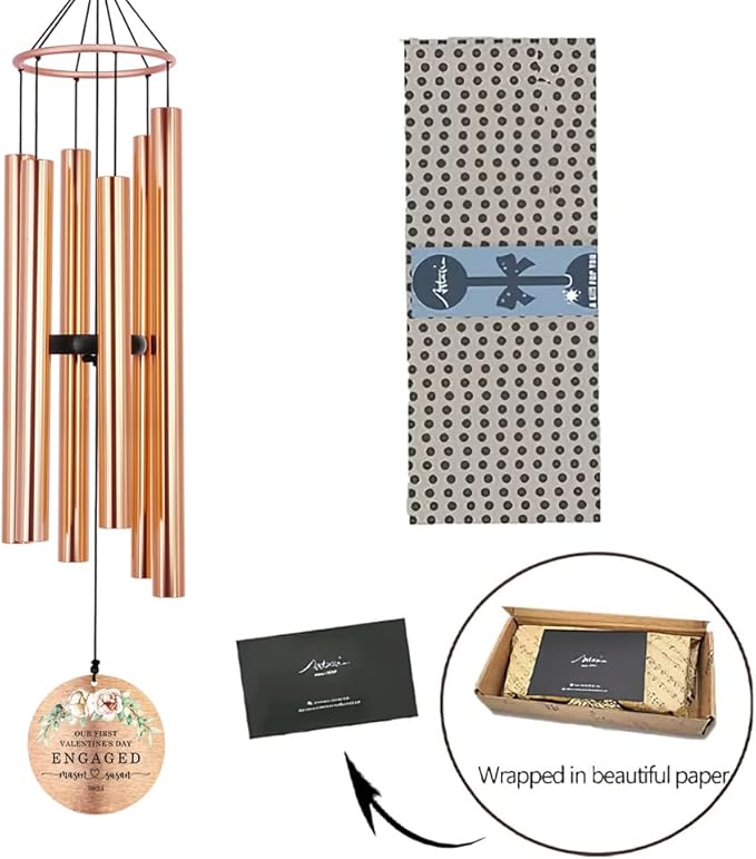 Personalized Wedding Gifts Wind Chime, Wedding Gift for Newlywed Couple 2025, Bridal Shower Gifts for Guests, Celebrate Bride Groom Husband Wife Engagement Gift Anniversary, 36inch and 42inch