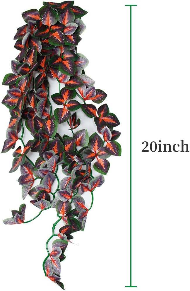 50cm/20in Aquarium Decorations Plants Artificial Fake Plastic Water Grass Plants for Fish Tank Aquarium Decor Artificial Hanging Plants