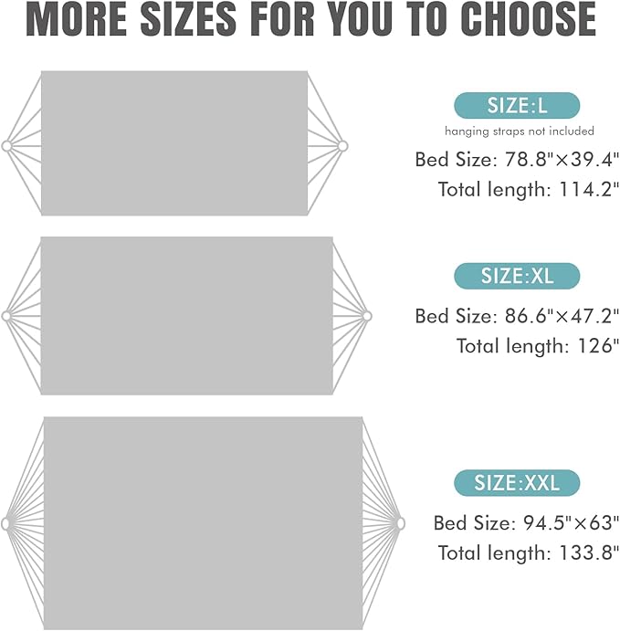 INNO STAGE 2 Persons Hammock - Brazilian Double, Portable Camping Bed for Patio, Backyard, Porch, Outdoor & Indoor Use - Soft Cotton with Carrying Bag