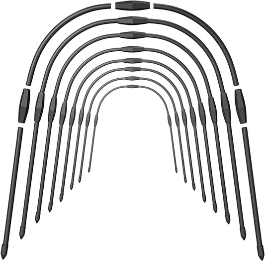 FOTMISHU 8pcs Garden Hoops for Raised Beds, 37.4"x 27.5" Greenhouse Hoops for Row Cover Garden Netting, Rust-Free Garden Tunnel, Reuseable Gardening Supplies for Plants (8pcs L- 37.4"x 27.5")