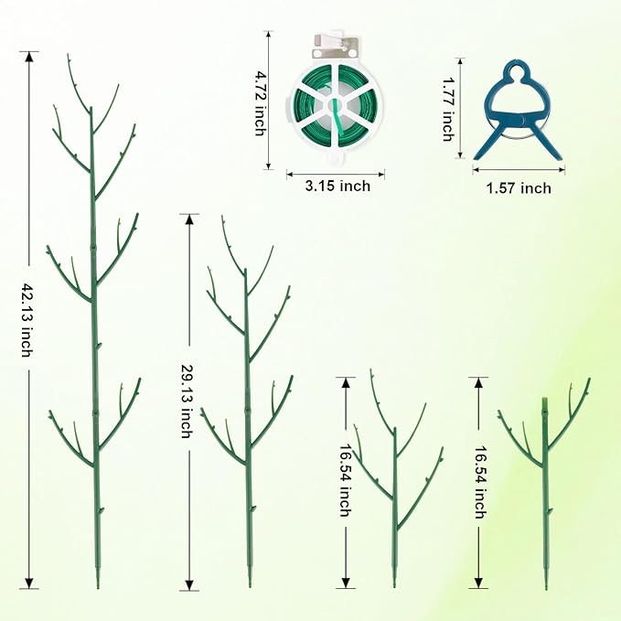 15 Pack Stackable Plant Support Stakes, Garden Trellis for Climbing Plants Indoor and Outdoor Use, Plant Accessories for Potted Plants Monstera, Plant Sticks for Climbing Plant Stems