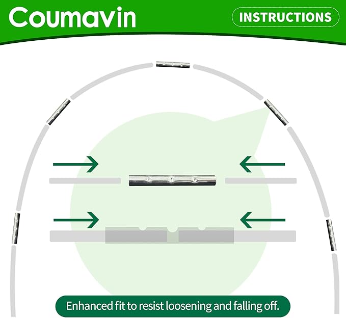 72 PCS Greenhouse Hoops for DIY Grow Tunnel Set, Garden Hoops for Raised Beds Row Cover, Flexible Fiberglass Plant Hoop Frame Support DIY Hoops Kit Garden Stakes for Outdoor, Blue
