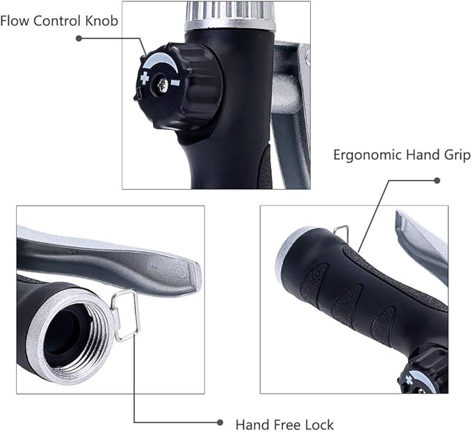 GREEN MOUNT Watering Wand, 24 Inches Sprayer Wand with Superior Stainless Head, Perfect for Hanging Baskets, Plants, Flowers, Shrubs, Garden and Lawn, Purple