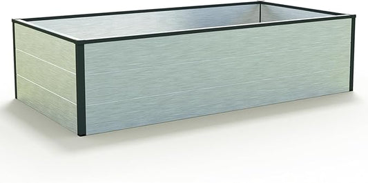 HALFSIZE 1.3 ft Tall Raised Garden Bed (2.5'W x 4.9'L), Anodized Aluminum