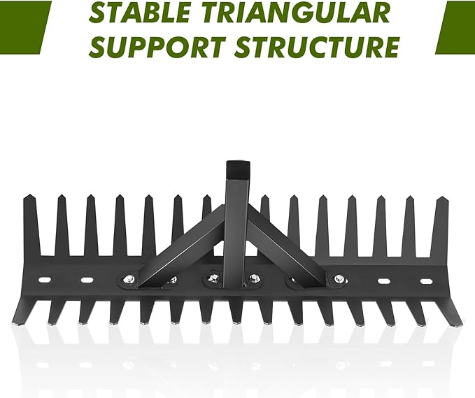 Weed Removal Tool, Steel Blades 16 inch Aquatic Weed Rake, Double Sided Lake Weed Cutter, Clean Aquatic Weeds Muck Silt Lake Rakes, Lake Weed Rake with 30ft Thicker Rope, Black.