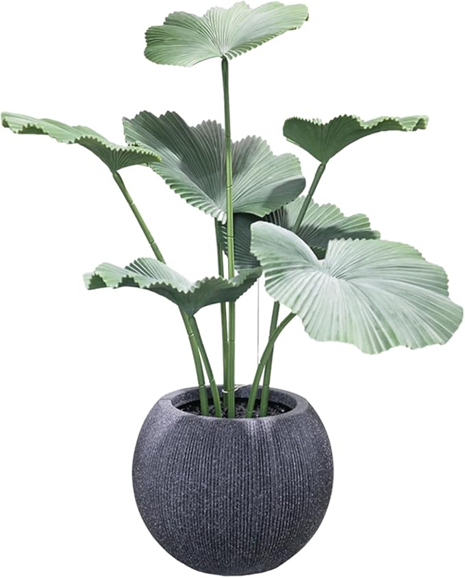 11.8 H x 14.5" Dia (10" Pot Opening) Plastic Round Black Planters for Outdoor Plants, Resin Flower Pot for Indoor and Outdoor Plants, Plant Pot with Drainage Holes and Plug for Home Patio Garden