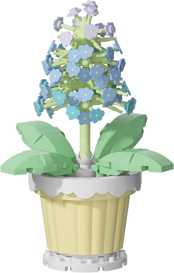 Hyacinth Mini Flower Potted Plant Bonsai Building Toy Blocks Particle Flower Botanical