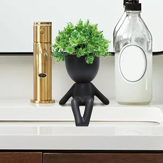 Zerzsy Fake Plants Succulents Plants Office Table Decor Indoor Mini Succulent Plant- Cute Fake Plant Bathroom Decoration Set of 1